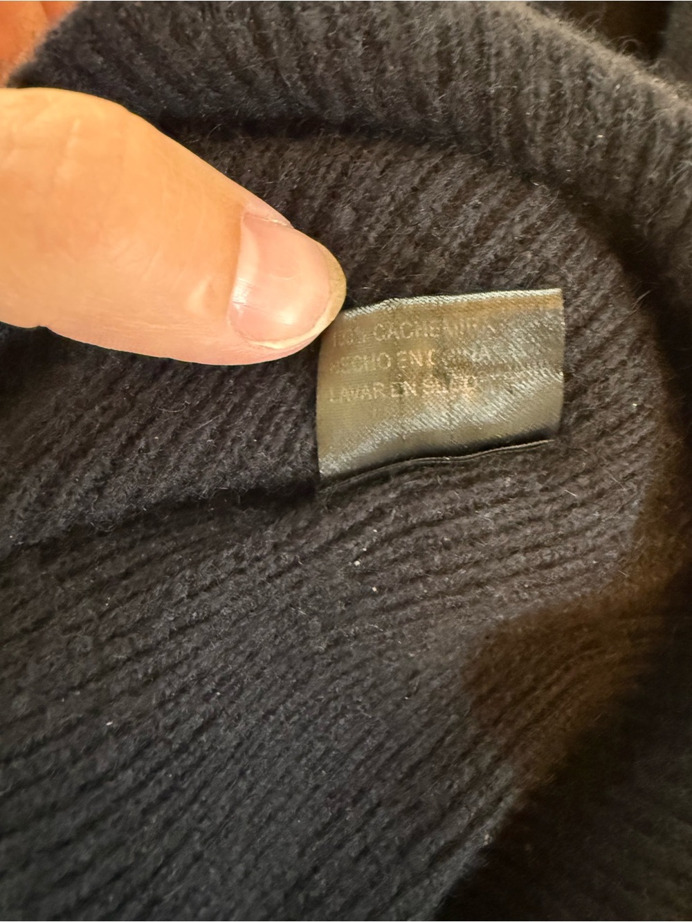 Sleeveless Black Turtleneck Peplum Knit Top 100% Cashmere - Picture 5 of 7
